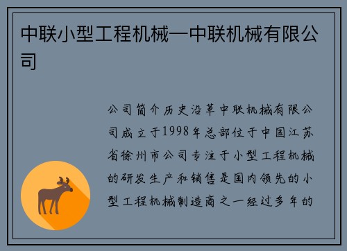 中联小型工程机械—中联机械有限公司
